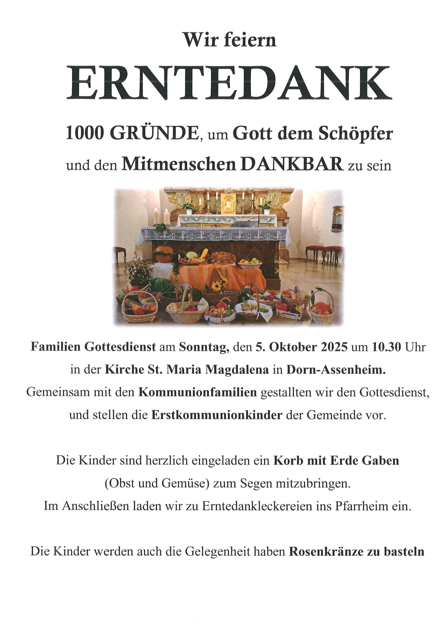 Erntedank (c) Pfarrgruppe