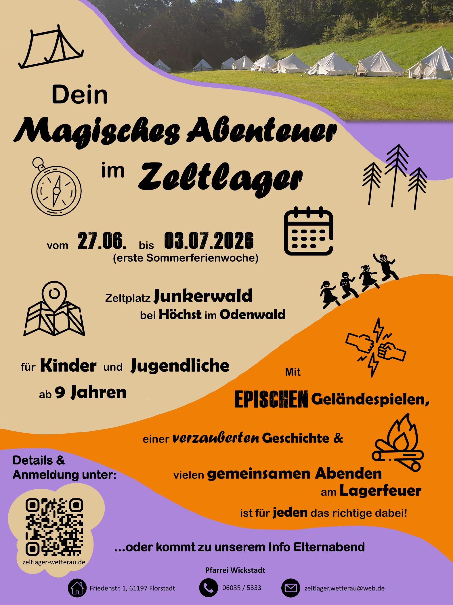 Plakat Zeltlager 2026 (c) Julius Koch