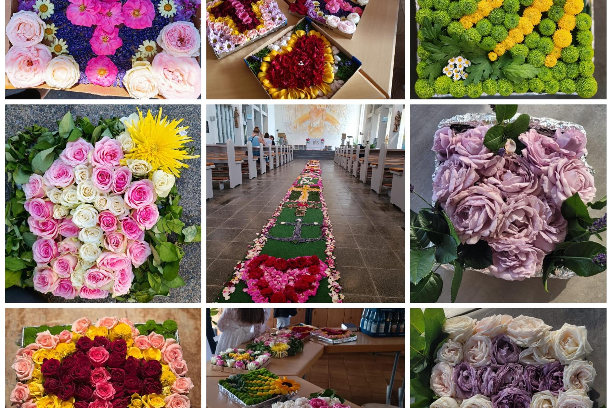 Blumencollage Fronleichnam