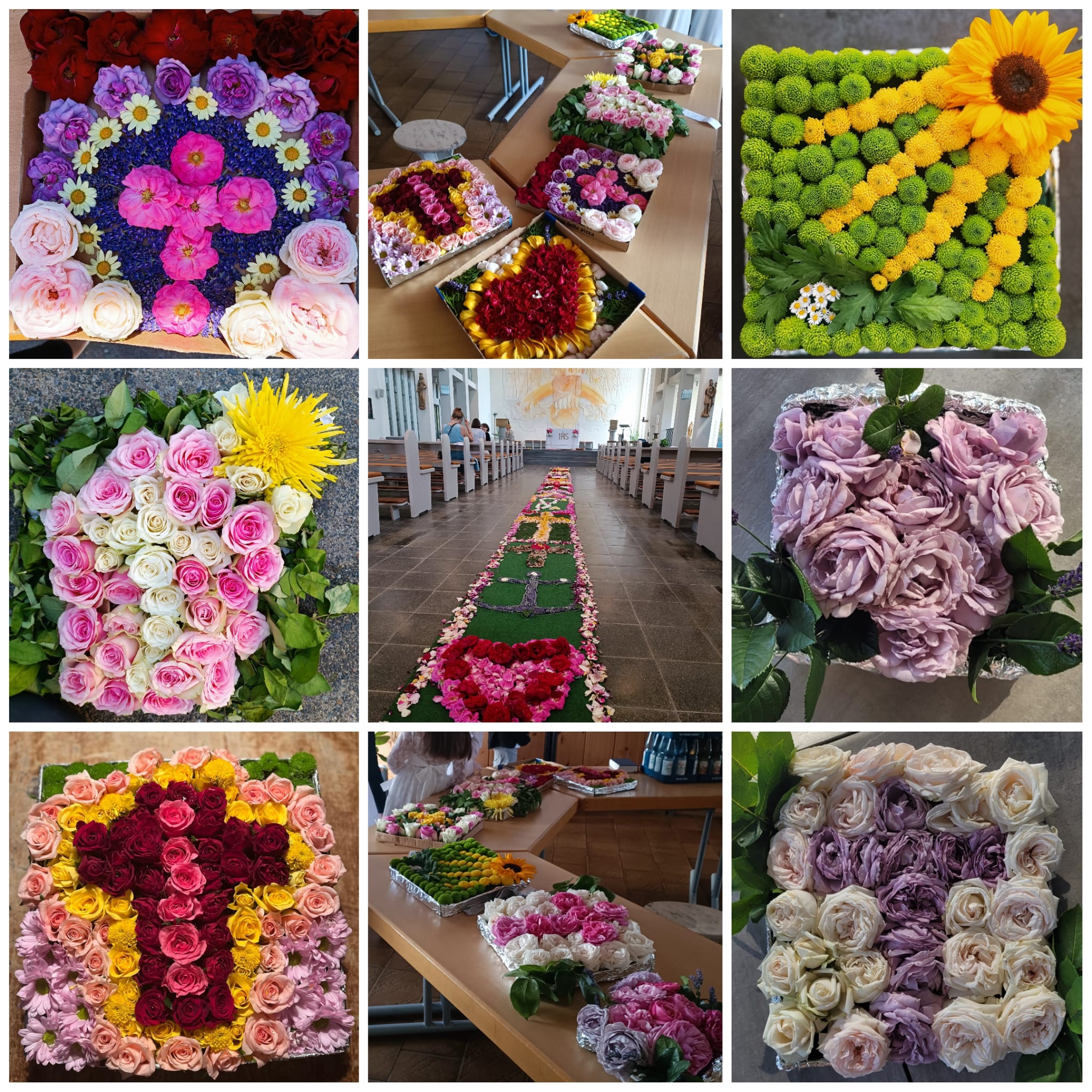 Blumencollage Fronleichnam