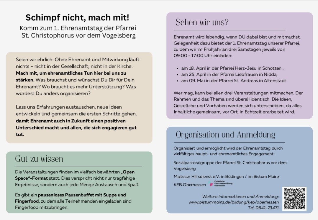 Ehrenamtstage (c) Christkönig Wölfersheim