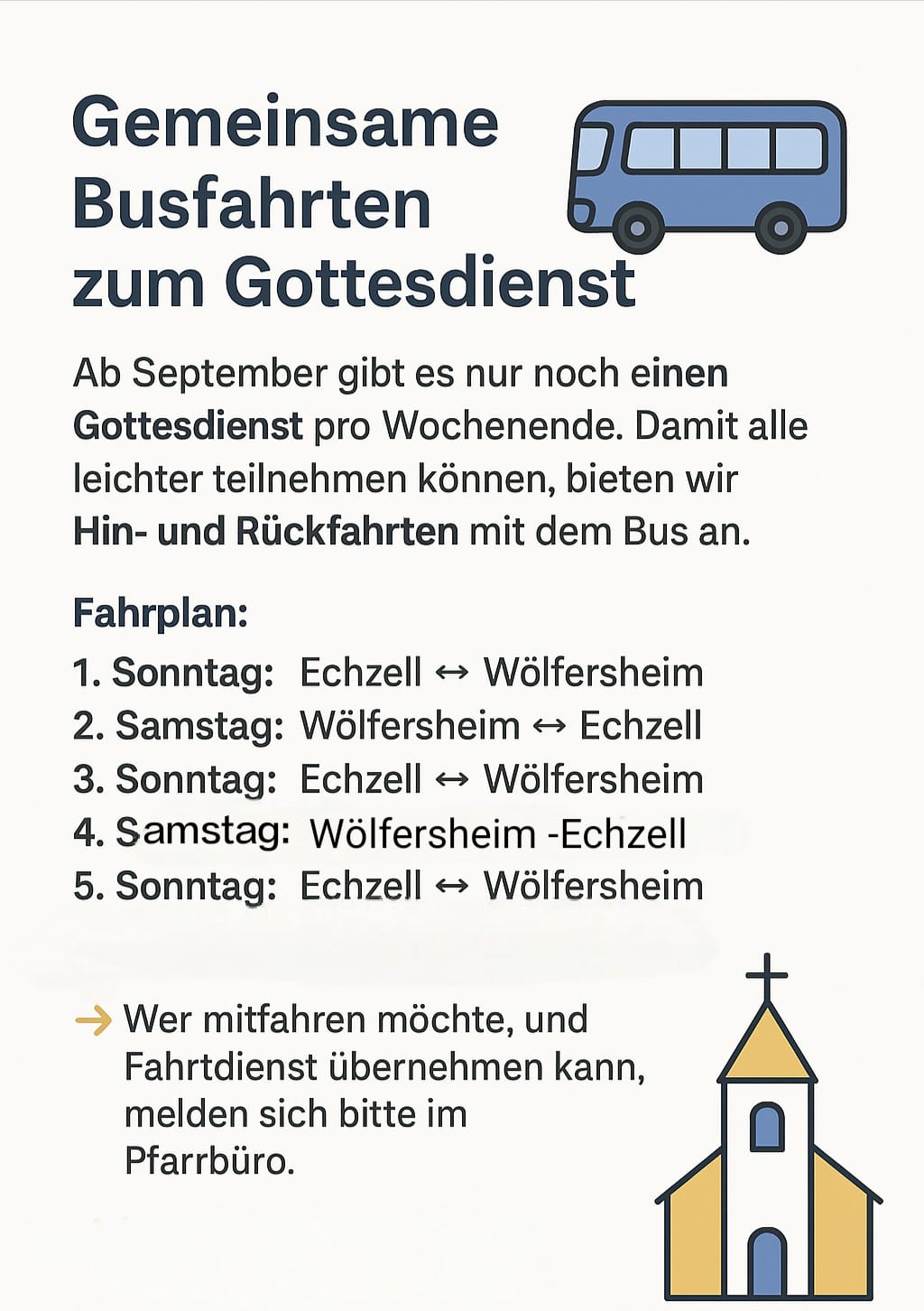 Gemeinsame Busfahrten (c) Christkönig Wölfersheim