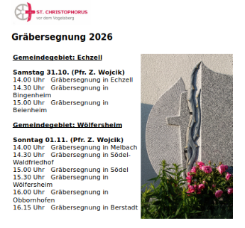 Gräbersegnung 2026 (c) Christkönig Wölfersheim