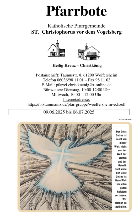 Pfarrbote_Icon_09.06.25_bis_06.07.25 (c) Christkönig Wölfersheim