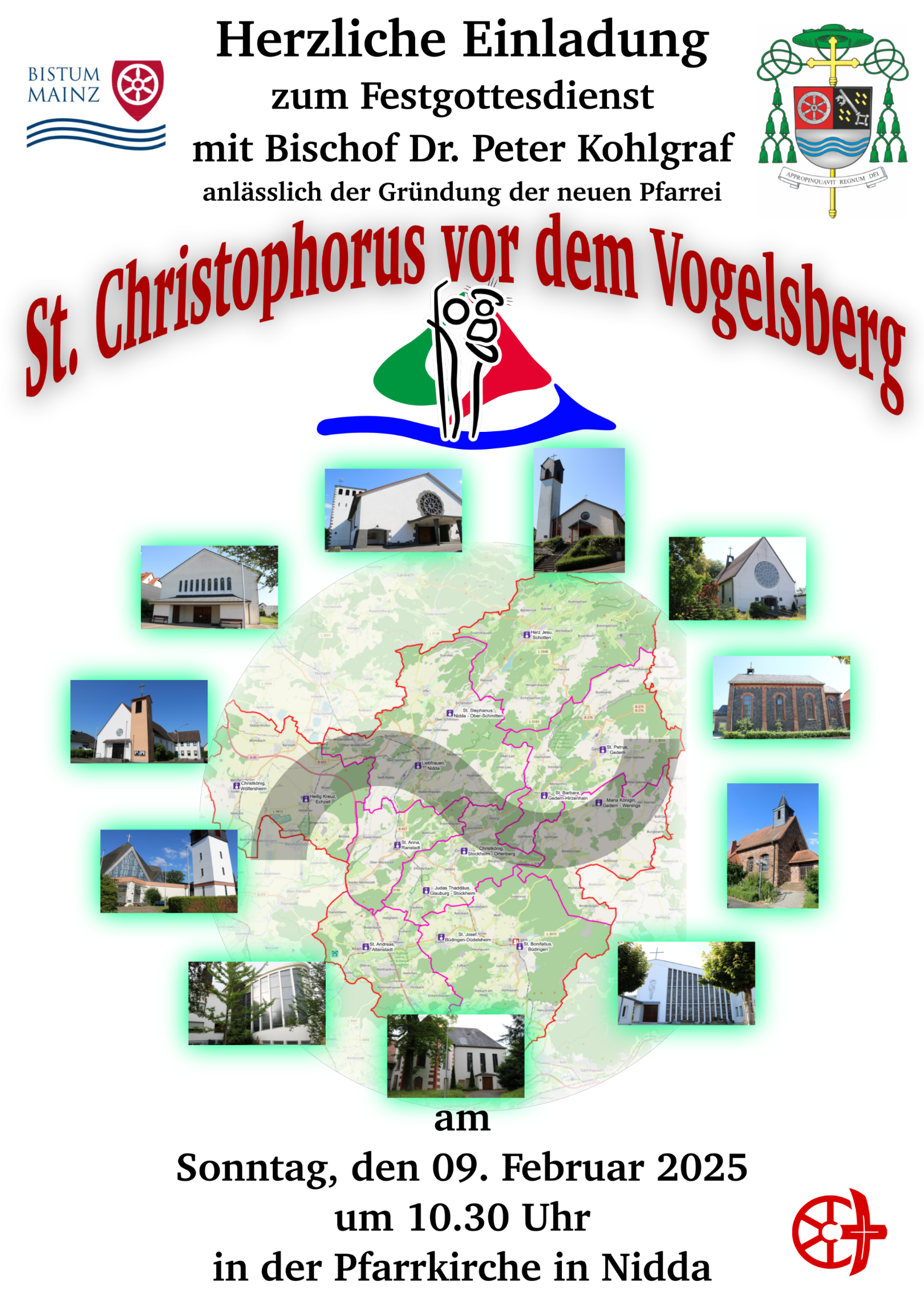 Plakat_Gruendungsgottesdienst (c) St. Christophorus v. d. Vogelsberg