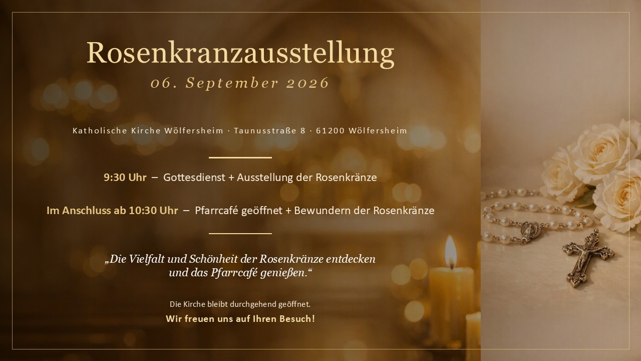 Rosenkranzausstellung (c) Christkönig Wölfersheim, made with MS PowerPoint Premium Copilot