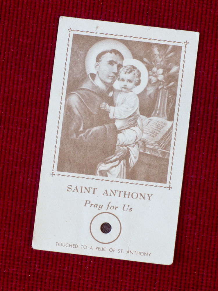 Schicht 04, Gebetsbild Antonius mit Berührungsreliquie (c) Norbert Rau