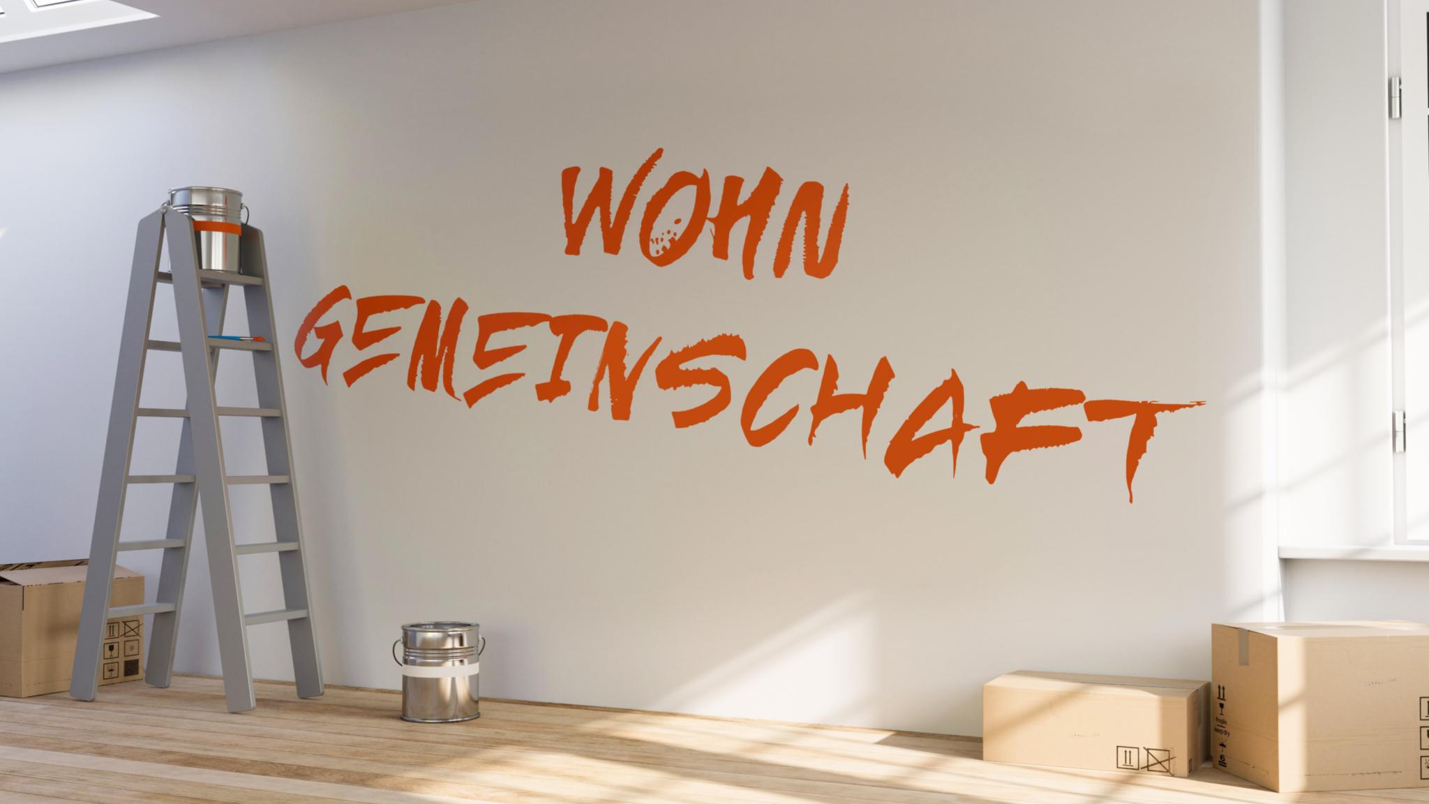 3D Illustration Wohnungswand Wohngemeinschaft