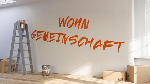 3D Illustration Wohnungswand Wohngemeinschaft