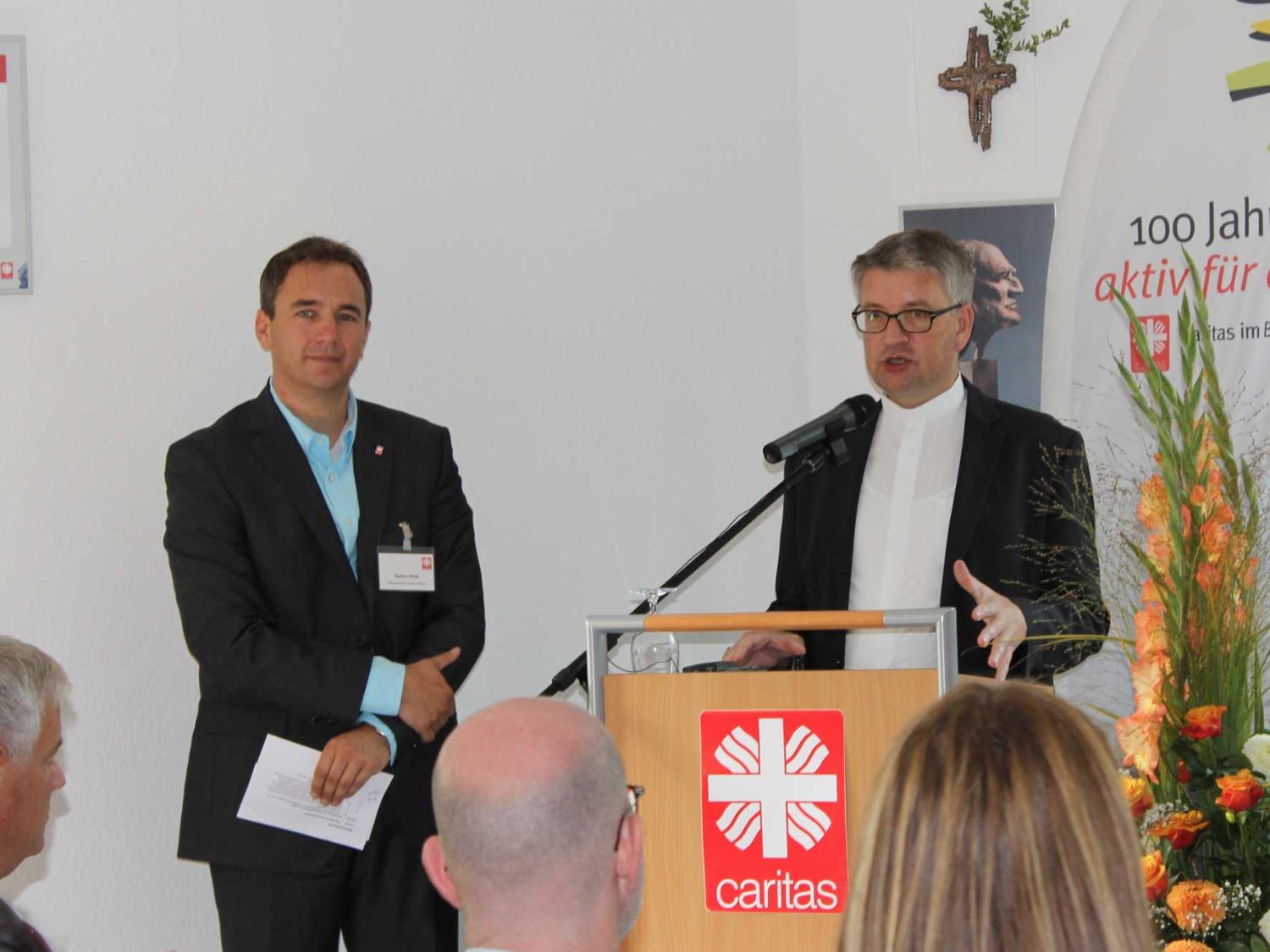 Bischof Kohlgraf referiert am Caritas-Fachtag „Lust?! Sexualität als Beratungsthema“, li. Stefan Wink
