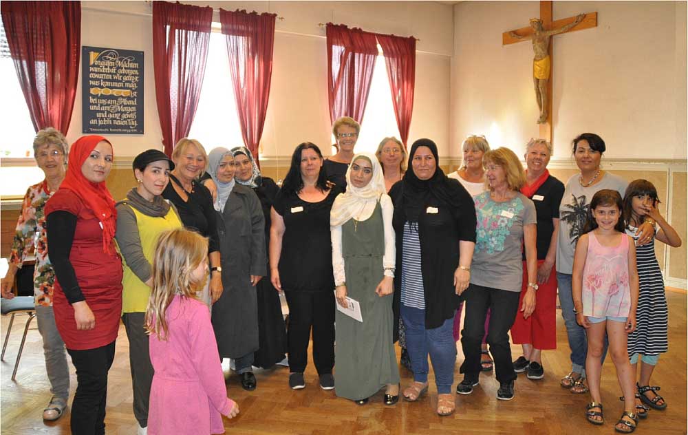 Integratives Kochprojekt mit syrischen und deutschen Frauen (c) Pfarrei Bischofsheim