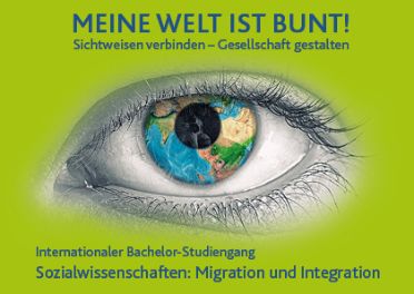 Meine Welt ist bunt - Postkarte grün (c) KH Mainz