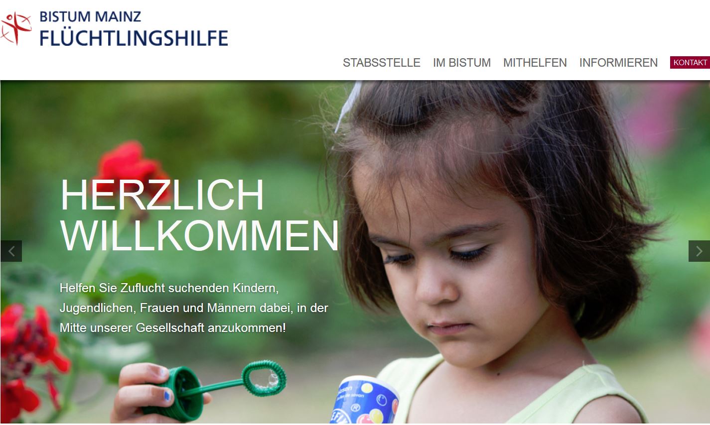 Neue Website zur Flüchtlingshilfe im Bistum Mainz (c) Bistum Mainz