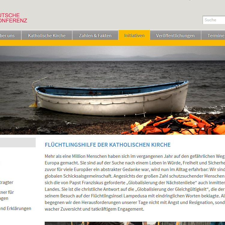 Website DBK Flüchtlingshilfe