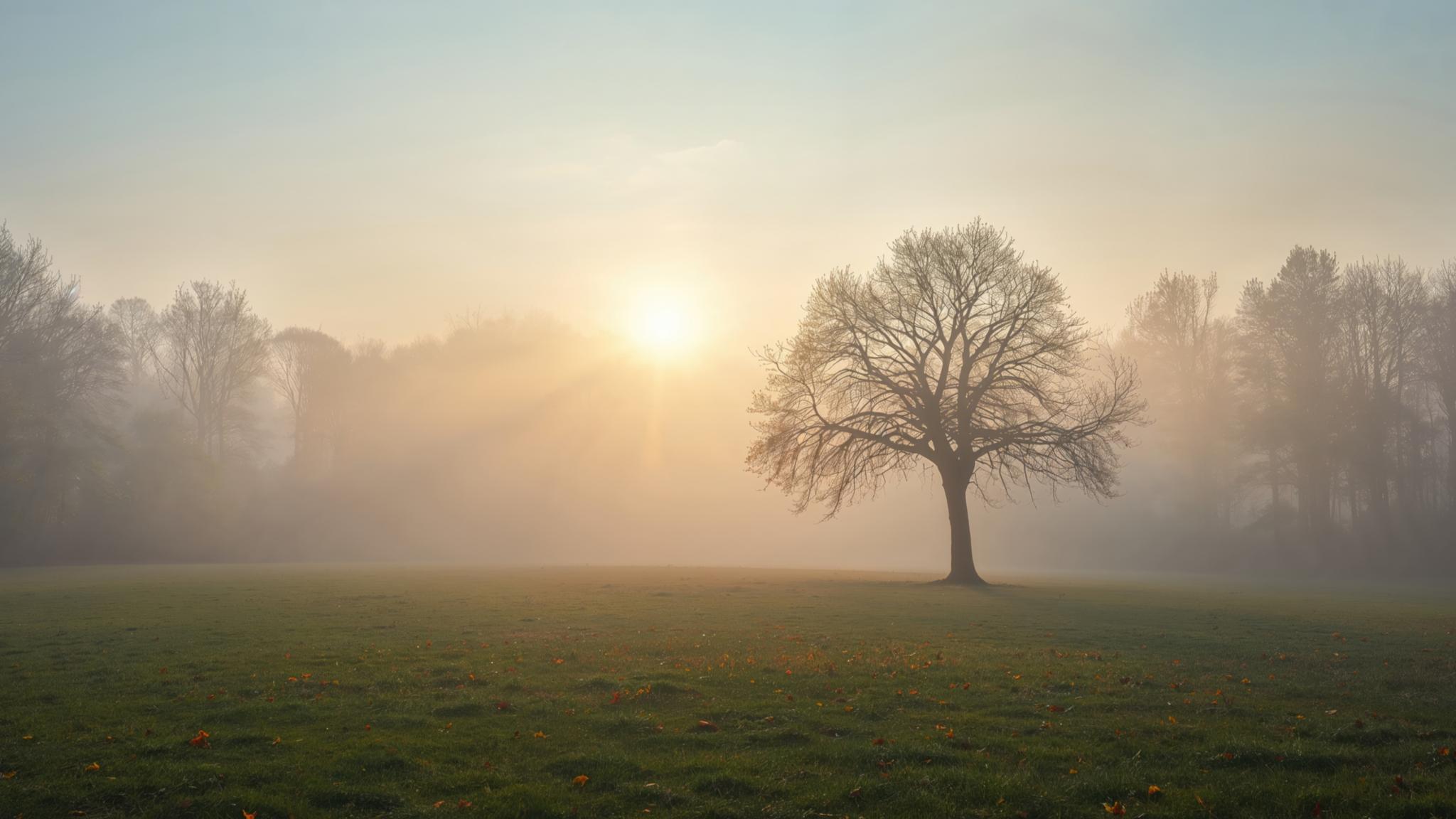 Wintermorgen auf einer Waldlichtung