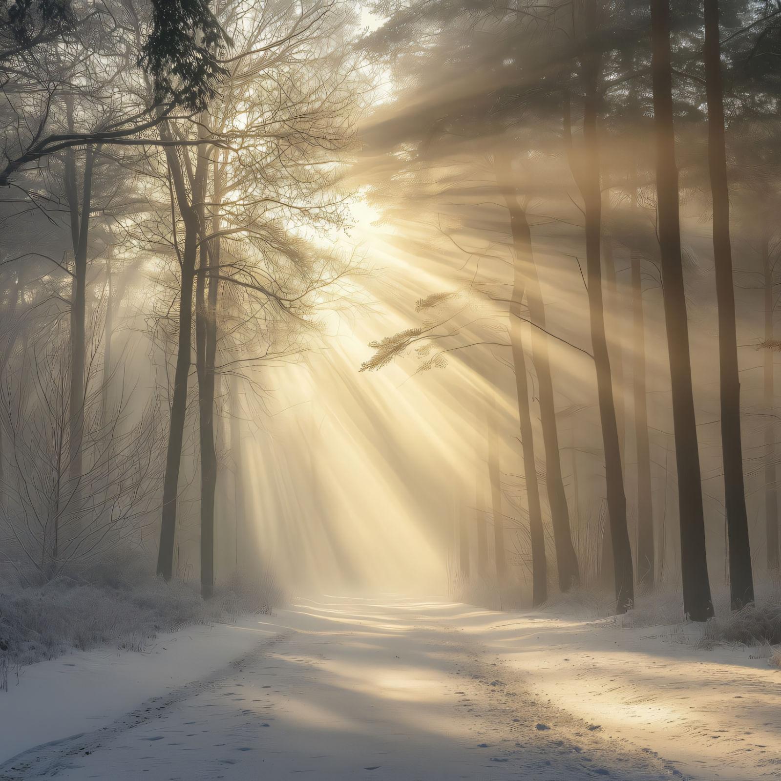 Lichtermeer im Winterwald