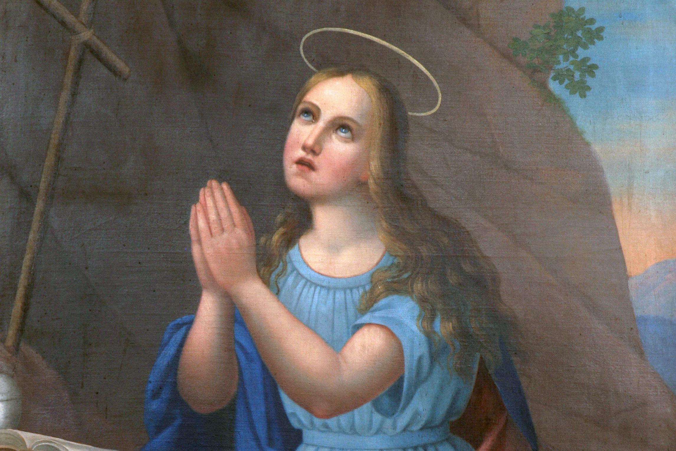 Heilige Maria Magdalena, Altarbild auf dem Altar der Heiligen Maria Magdalena in der Pfarrkirche des Verwundeten Jesus in Gradec, Kroatien