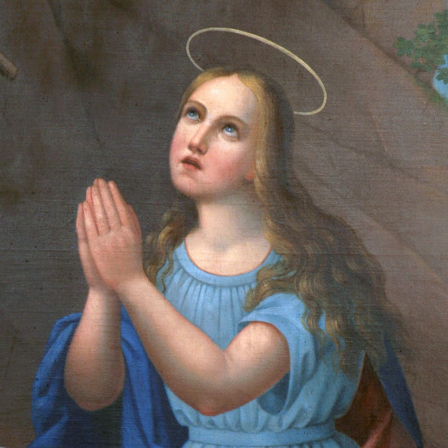 Heilige Maria Magdalena, Altarbild auf dem Altar der Heiligen Maria Magdalena in der Pfarrkirche des Verwundeten Jesus in Gradec, Kroatien
