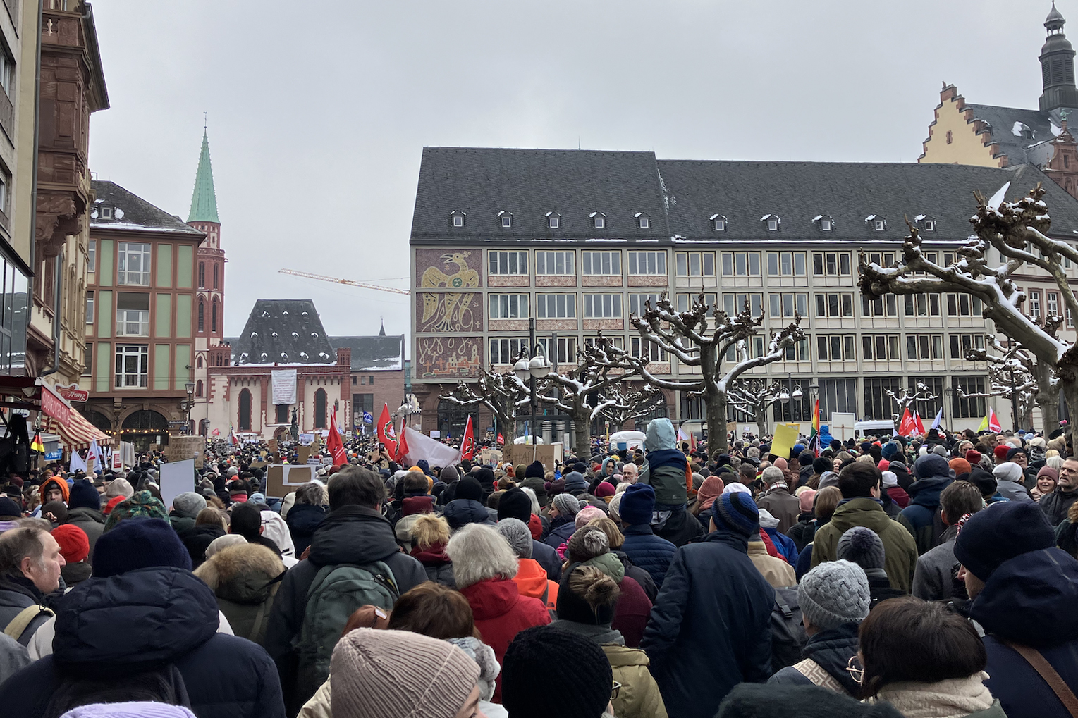 Demonstration gegen Rechtsextremismus in Frankfurt