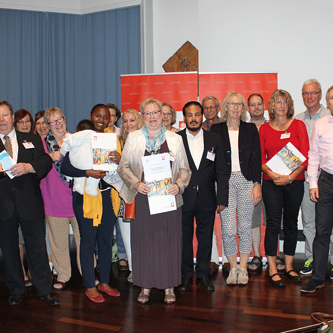Die Preisträger des diesjährigen Ketteler-Preises bei der Preisvergabe in Mainz.