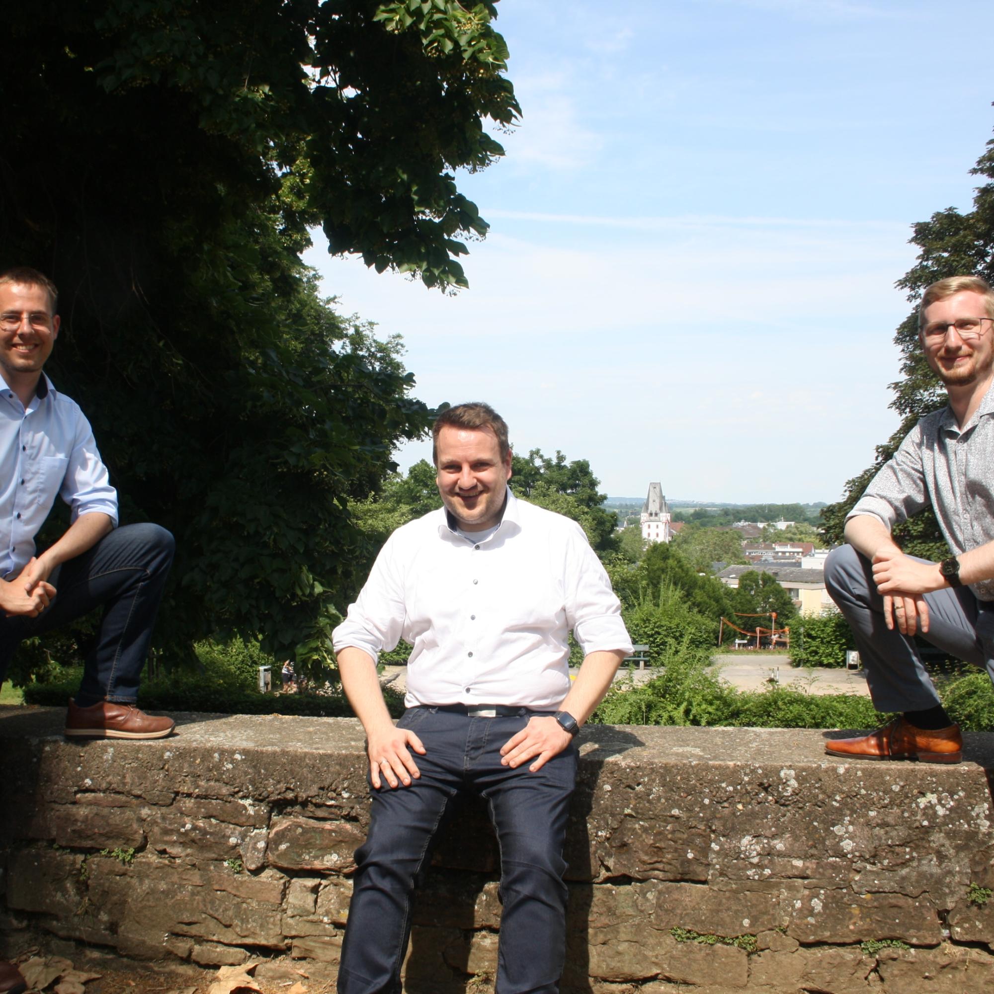 Sie wollen Pastoralreferenten werden: (von links) Dominique Humm, Christoph Flößer und David Haub.