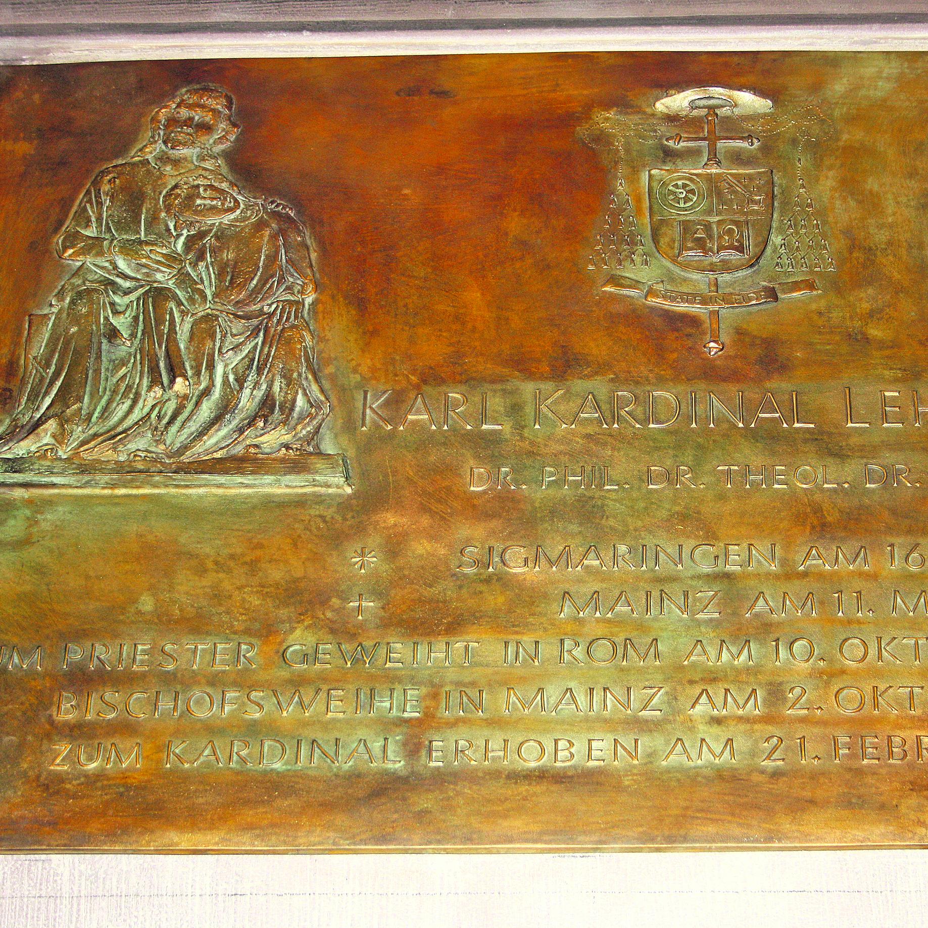 Grabplatte Kardinal Lehmann