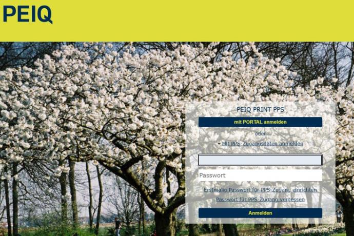 Screenshot der Anmeldemaske Pfarrbriefportal