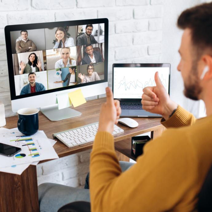 Videokonferenz mit Teampartnern