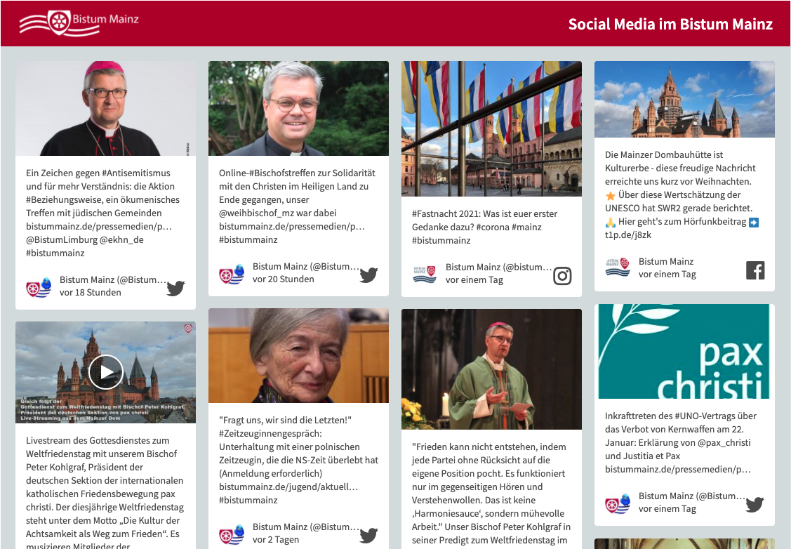 Social Media Wall am 22 Januar 2021