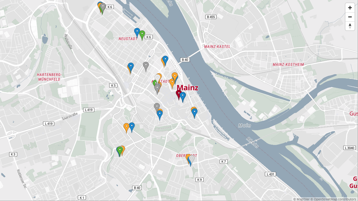 OpenStreetMap Karte PR Mainz-City (c) Bistum Mainz
