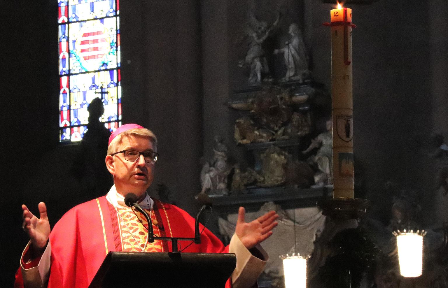 Mainz, 9.6.2019: Bischof Peter Kohlgraf rief dazu auf, für den Pastoralen Weg die Türen aufzumachen und aufzubrechen. (c) Bistum Mainz / Matschak