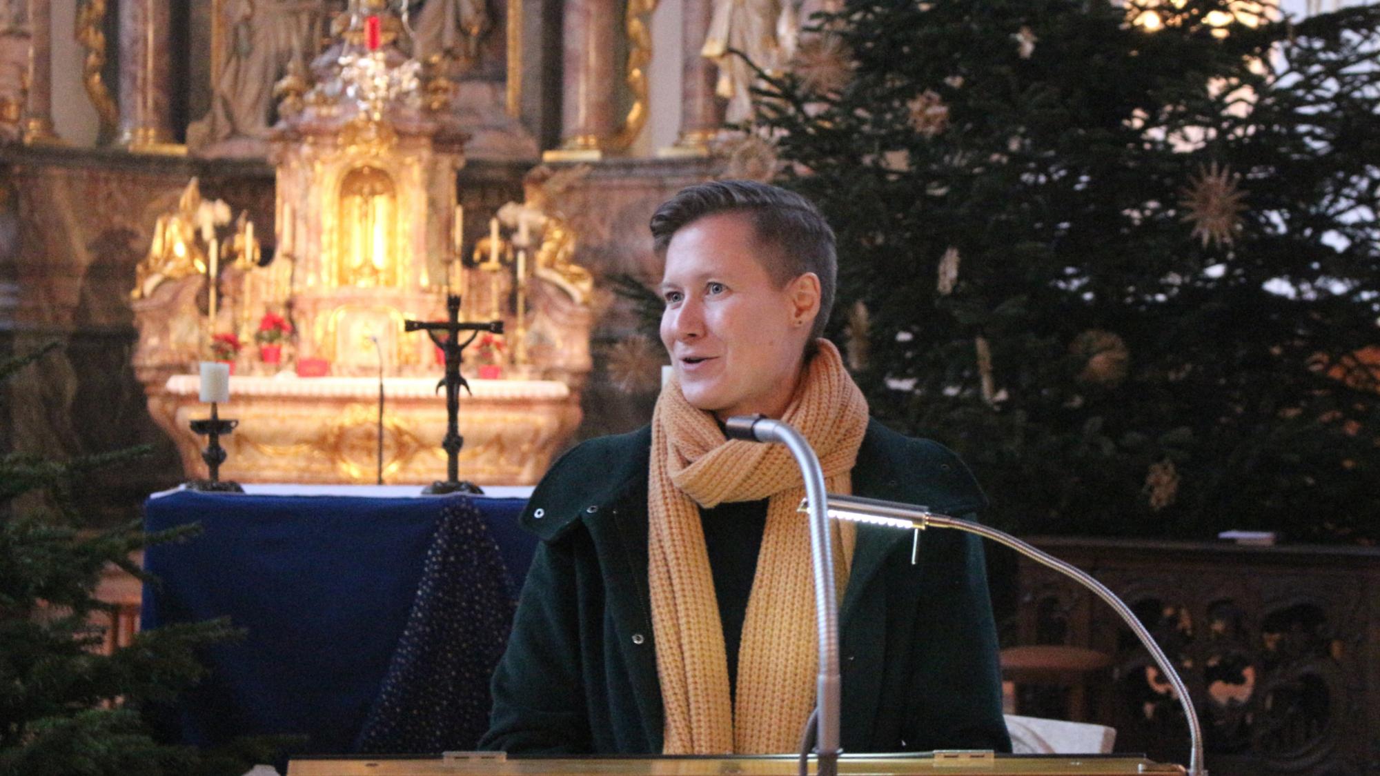 Mainz, 21. Januar 2022: Dr. Hedwig Suwelack bei ihrer Einführung in der Mainzer Seminarkirche.