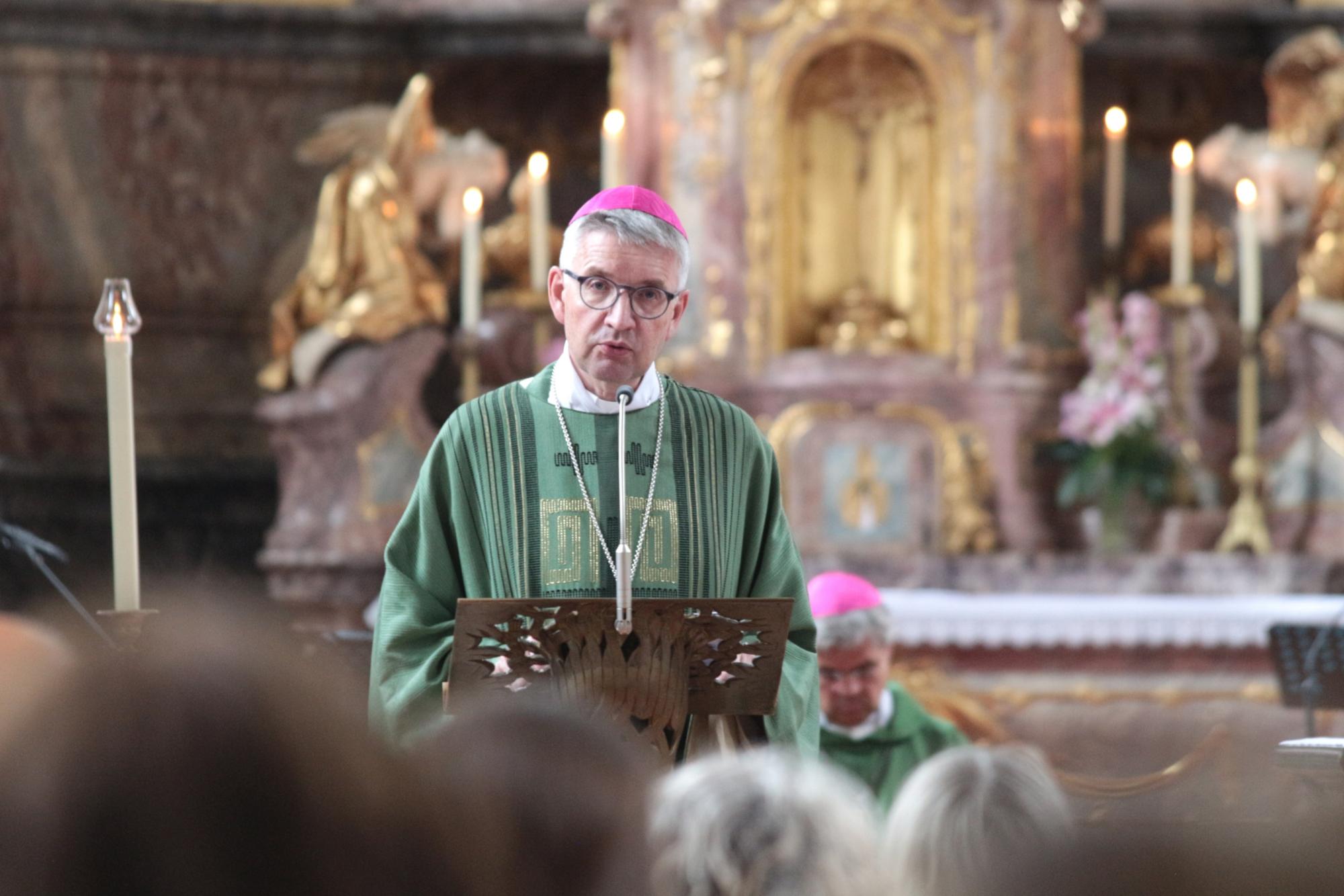Mainz, 14. Juli 2022: Bischof Peter Kohlgraf bei seiner Predigt zum Berufsgruppenjubiläum.