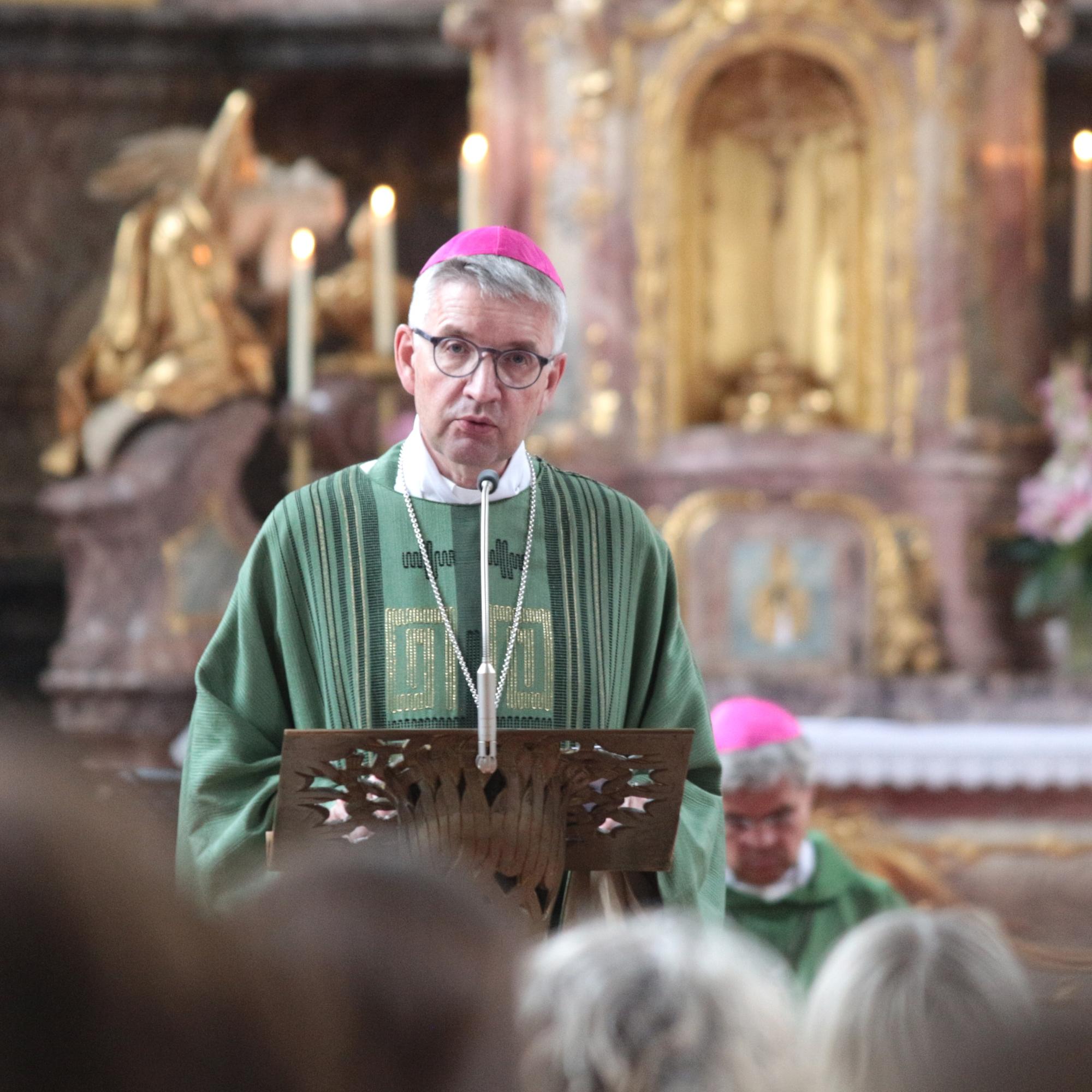 Mainz, 14. Juli 2022: Bischof Peter Kohlgraf bei seiner Predigt zum Berufsgruppenjubiläum.