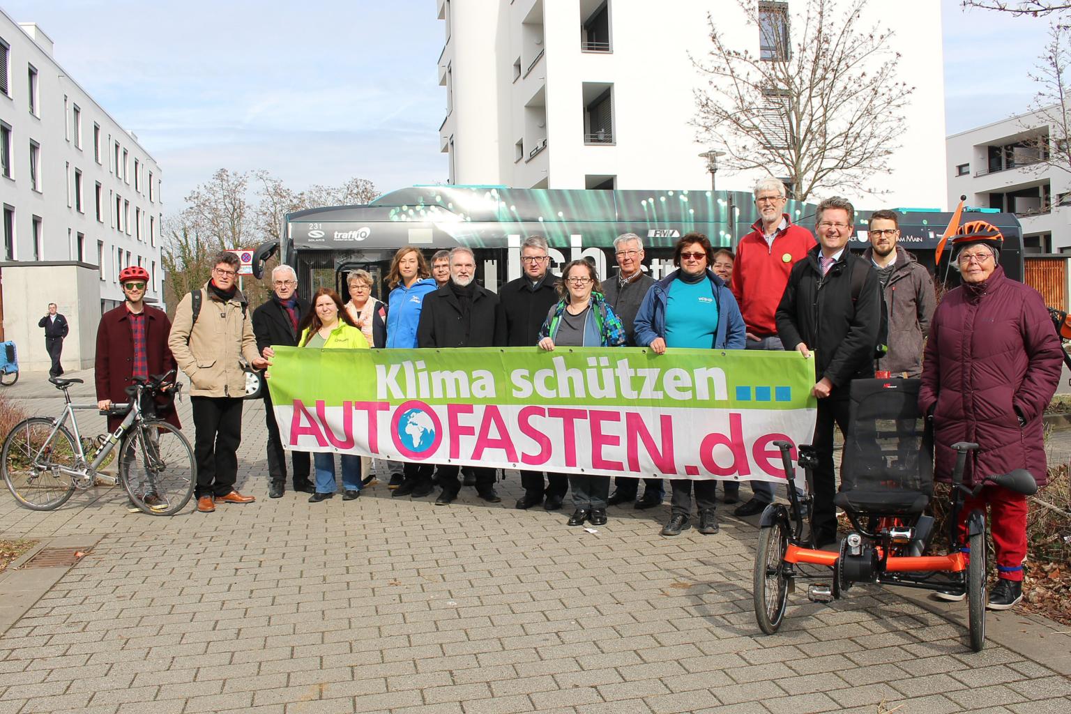 Mainz, 6. März 2019: Startveranstaltung der Aktion Autofasten in Mainz, unter anderen mit Bischof Peter Kohlgraf.