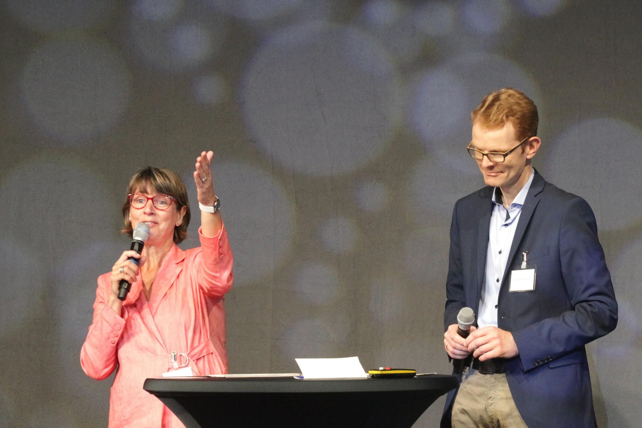Mainz, 1. Juni 2019: Moderiert wurde der Tag von Elisabeth Eicher und Wolfgang Fritzen.