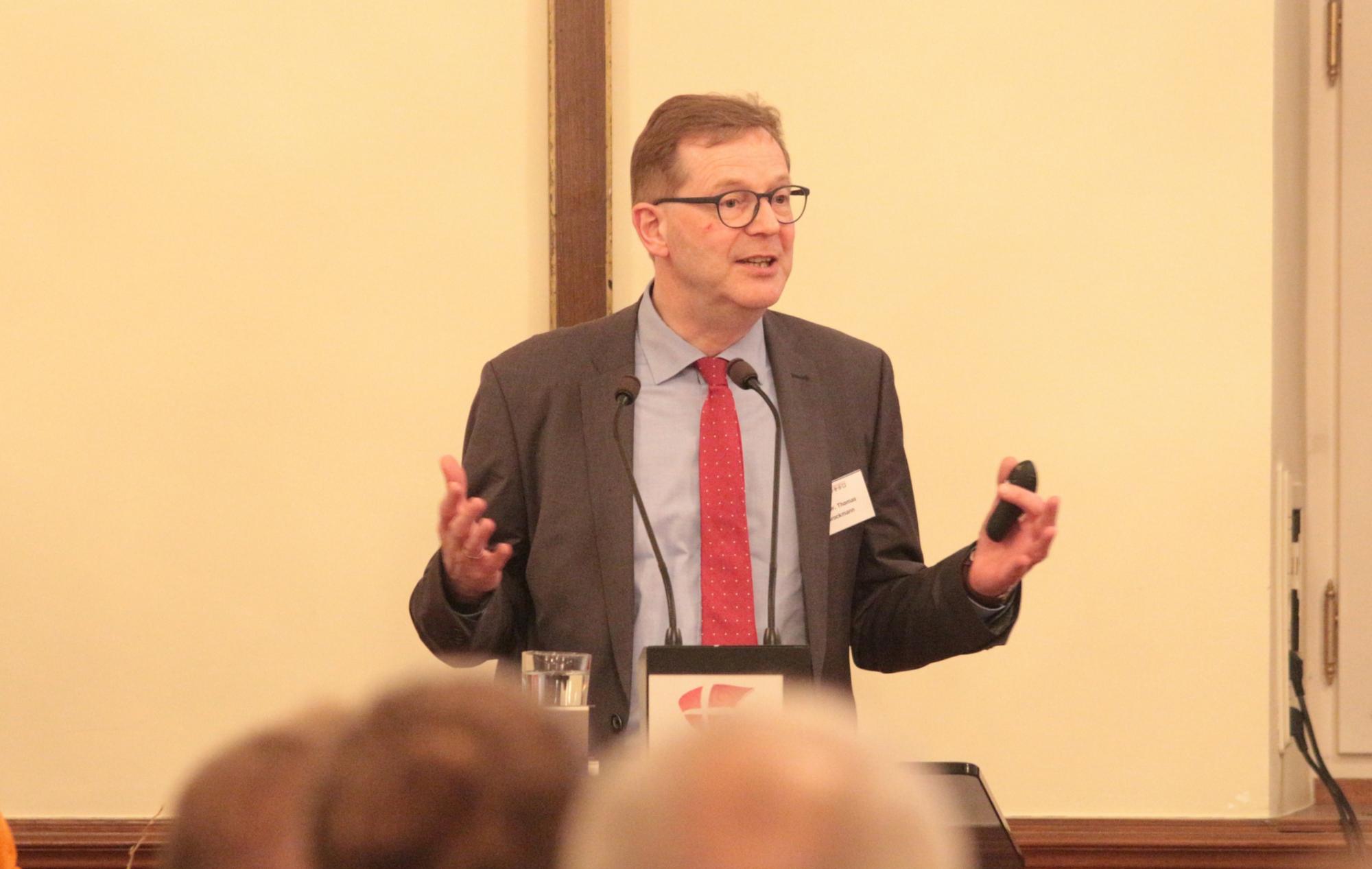 Mainz, 14. April 2023: Dr. Thomas Brockmann sprach zum Thema „Mainz und die römische Buchzensur im 17. und 18. Jahrhundert'