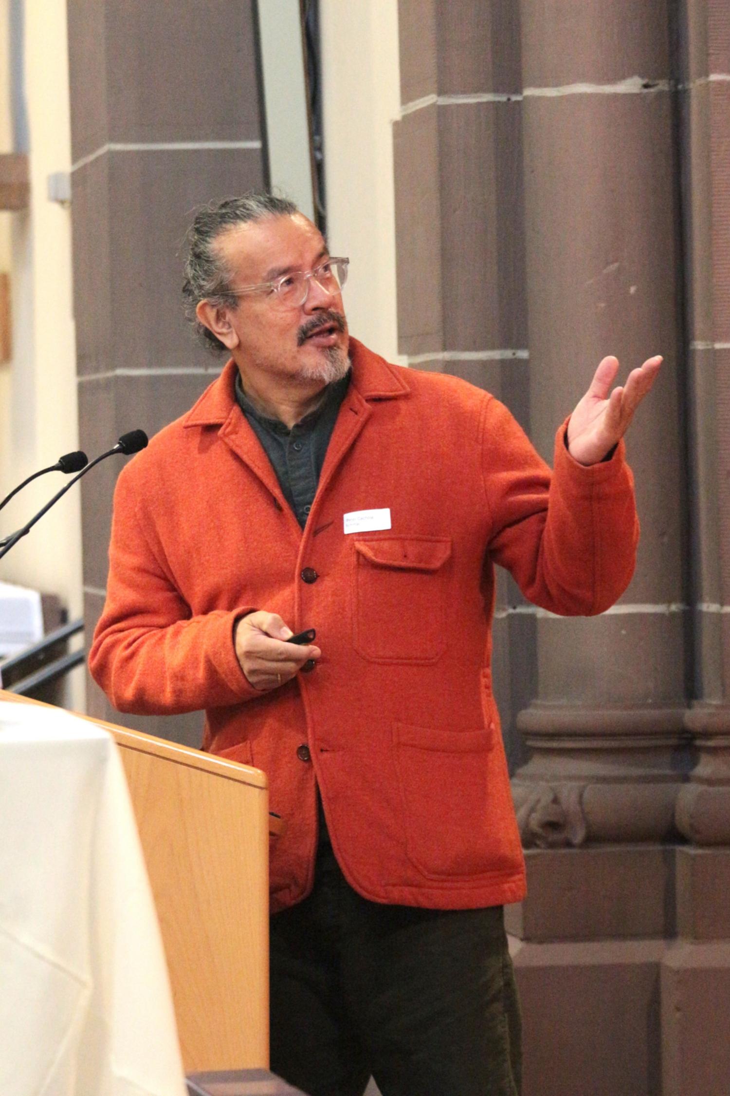 Mainz, 29. Oktober 2025: Der Leiter des Deutschen Architekturmuseums in Frankfurt, Peter Cachola Schmal, war Referent des Fachtages. (c) Bistum Mainz / Blum