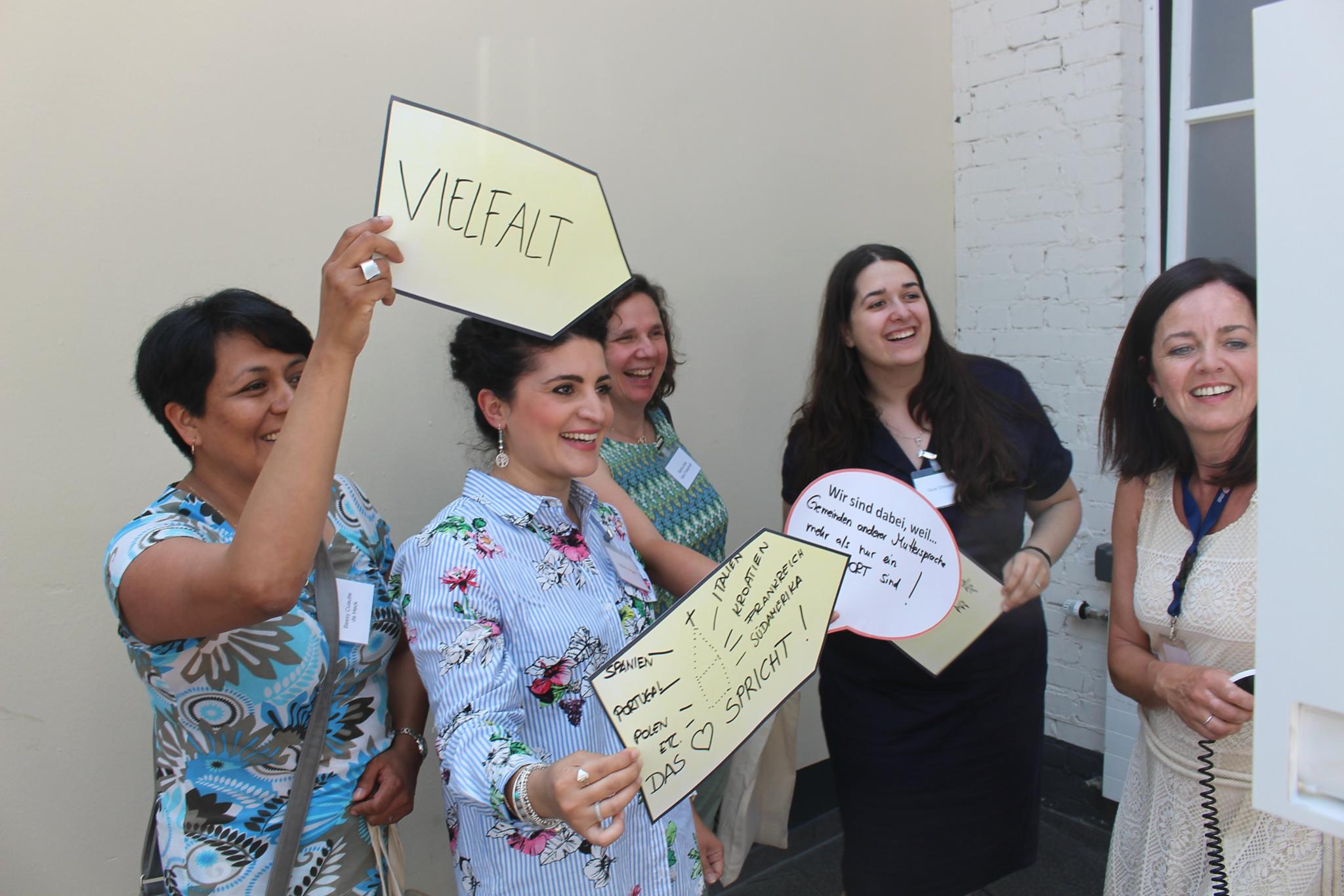 Mainz, 1. Juni 2019: Mit der Fotobox konnten die Teilnehmer Selfies zum Workshoptag machen.