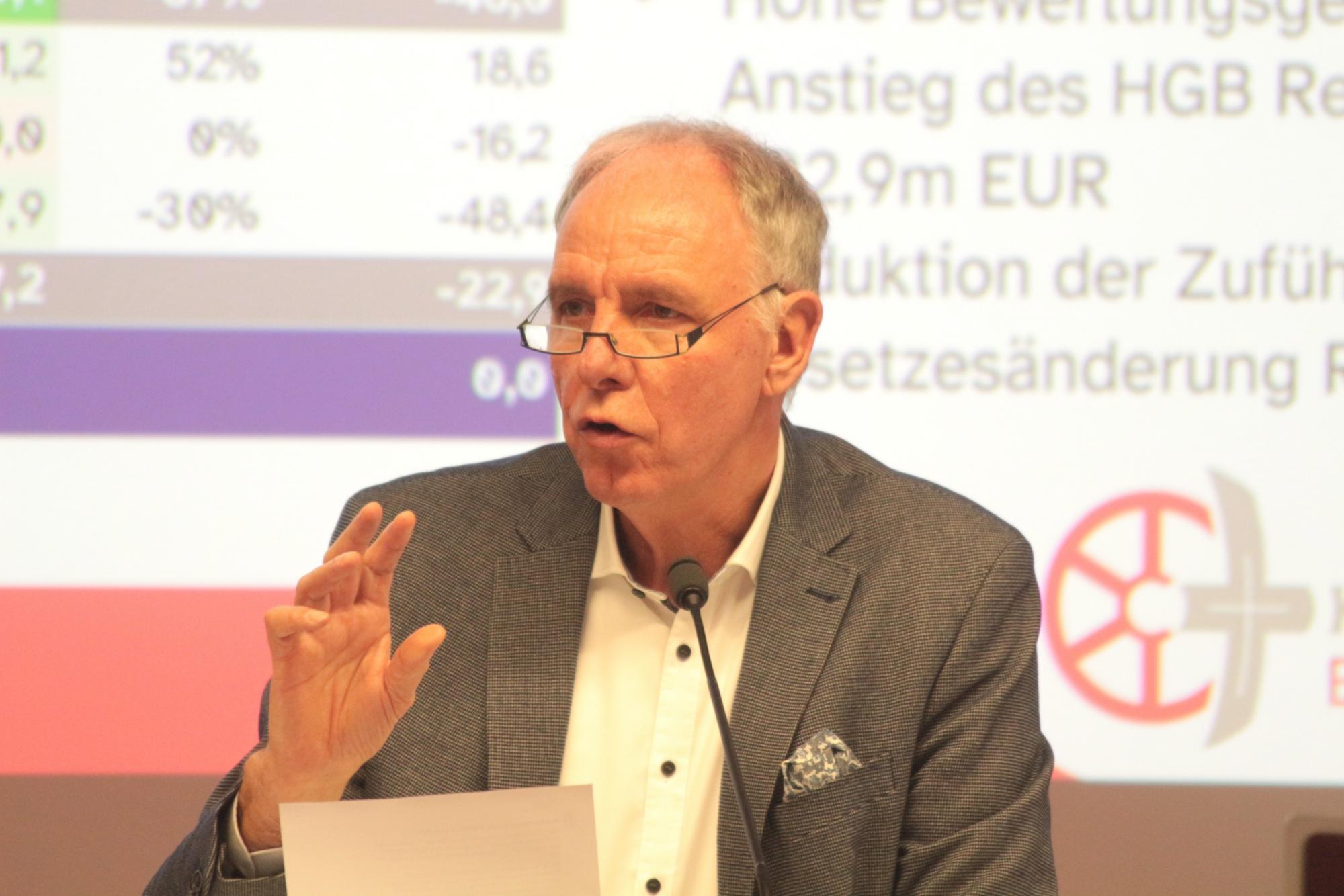 Mainz, 13. Dezember 2025: Geleitet wurde die Sitzung vom geschäftsführenden Vorsitzenden des Kirchensteuerrates, Rainer Reuhl aus Mainz. (c) Bistum Mainz / Blum