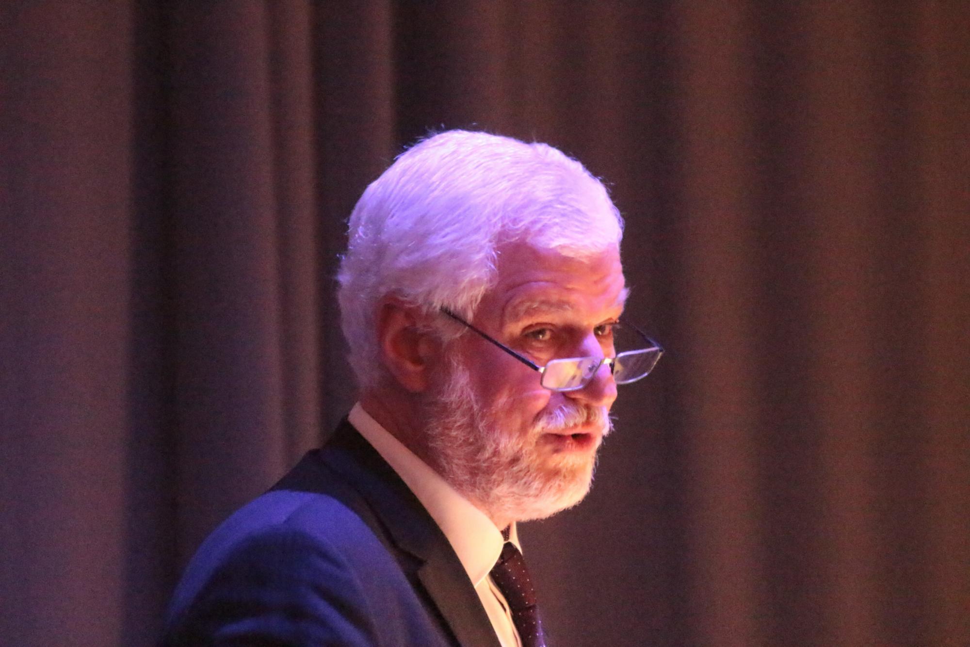 Mainz, 21. November 2024: Der Leiter des Katholischen Büros Mainz, Dieter Skala, begrüßte beim Martinsempfang im Erbacher Hof. (c) Bistum Mainz / Blum