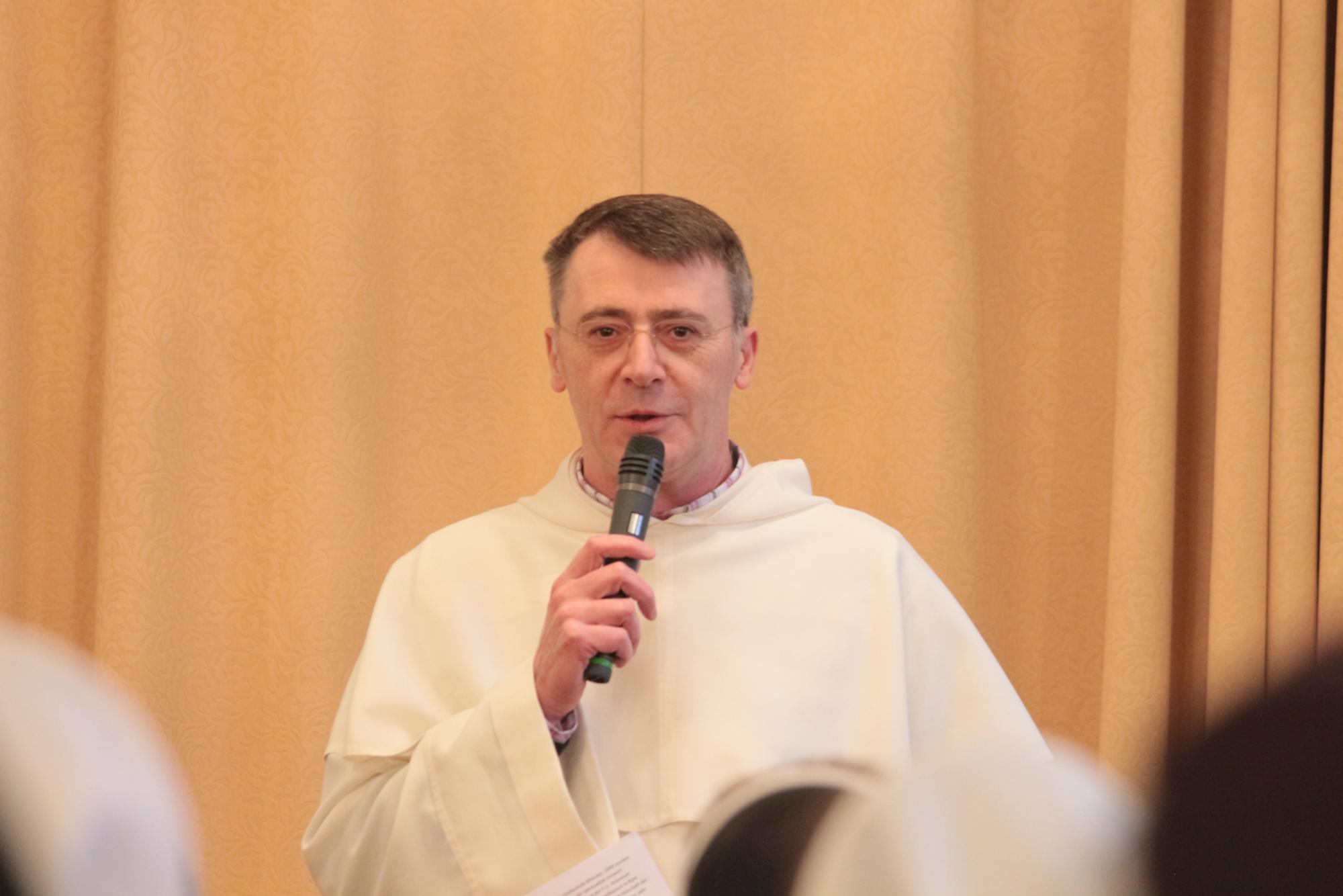 Mainz, 2. Februar 2023: Pater Frano Prcela OP vom ordensrat bei seiner Begrüßung. (c) Bistum Mainz / Blum