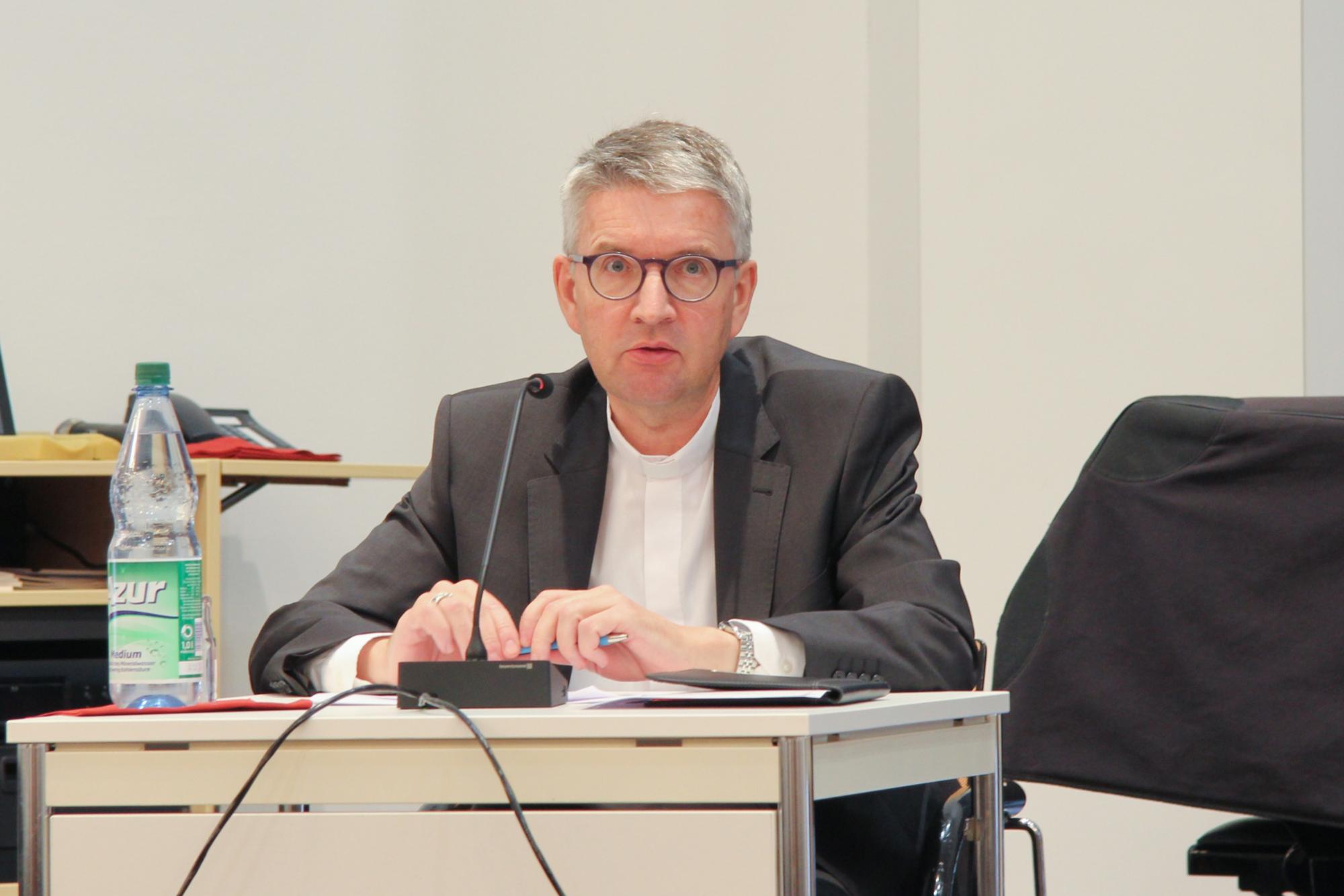 Bischof Kohlgraf bei der Pressekonferenz am 7 Oktober 2020 in Mainz (c) Bistum Mainz