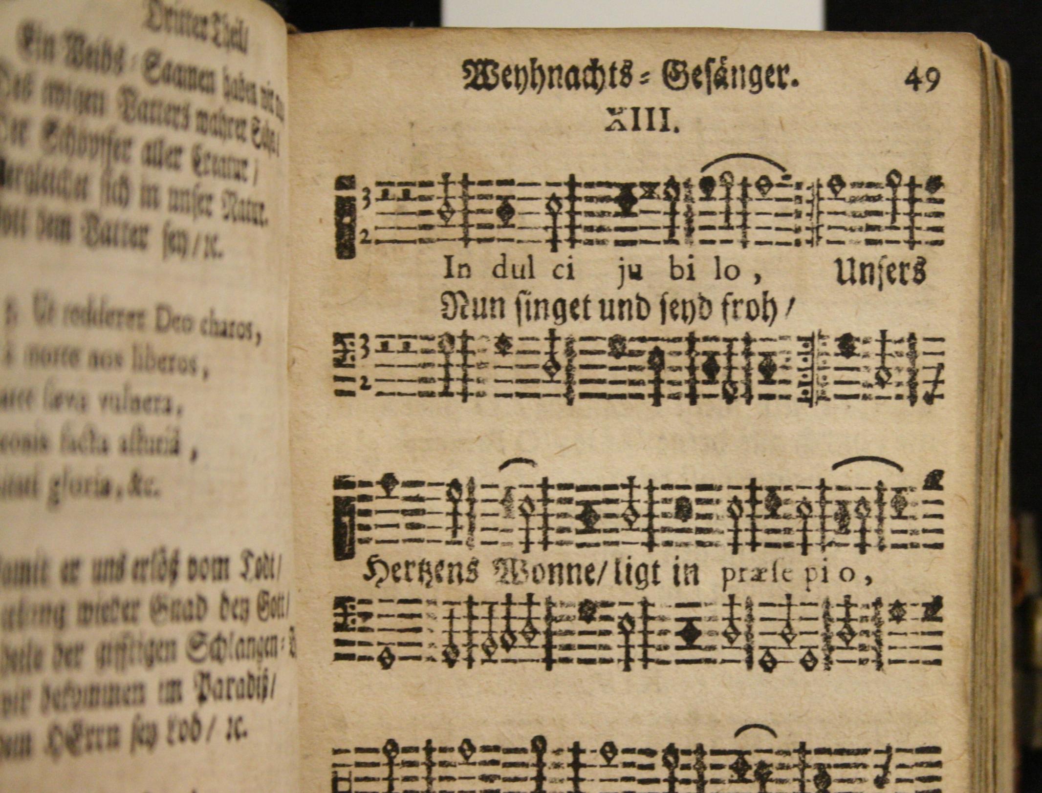 Gesangbuch aus dem Jahr 1724
