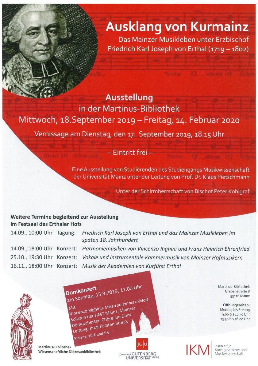 Plakat zur Erthal-Ausstellung (c) Martinus-Bibliothek