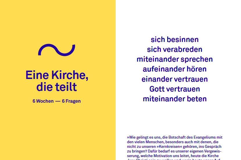 Mainz, 20.2.2019: Der Leporello „Sechs Wochen – Sechs Fragen“ mit Impulsfragen zum Hirtenbrief, der am 9. März veröffentlicht wird