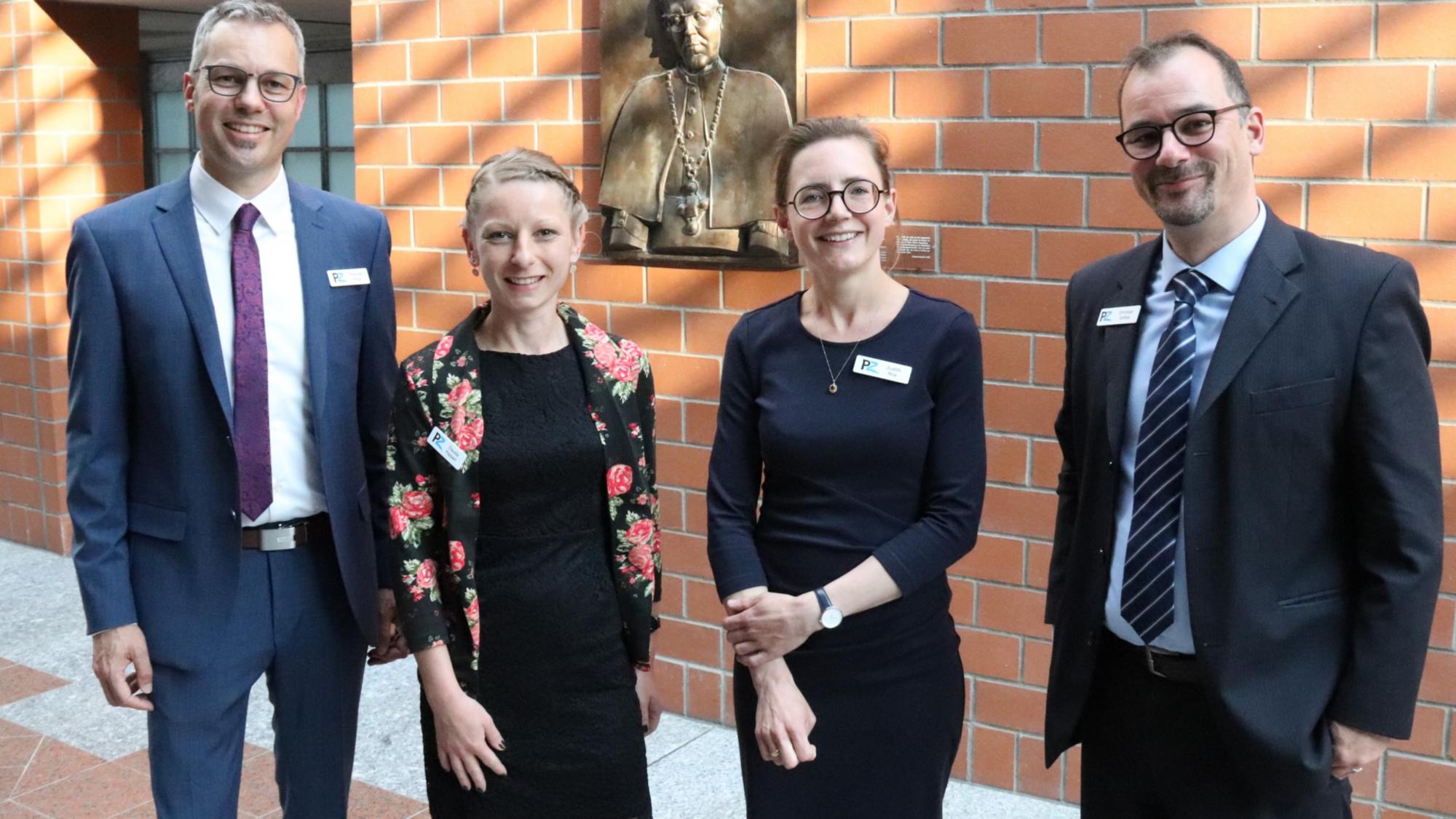 Das neue Leitungsteam des PZ (von links): Direktor Thorsten Klug, Claudia Pappert, Judith Noa und Christian Gottas