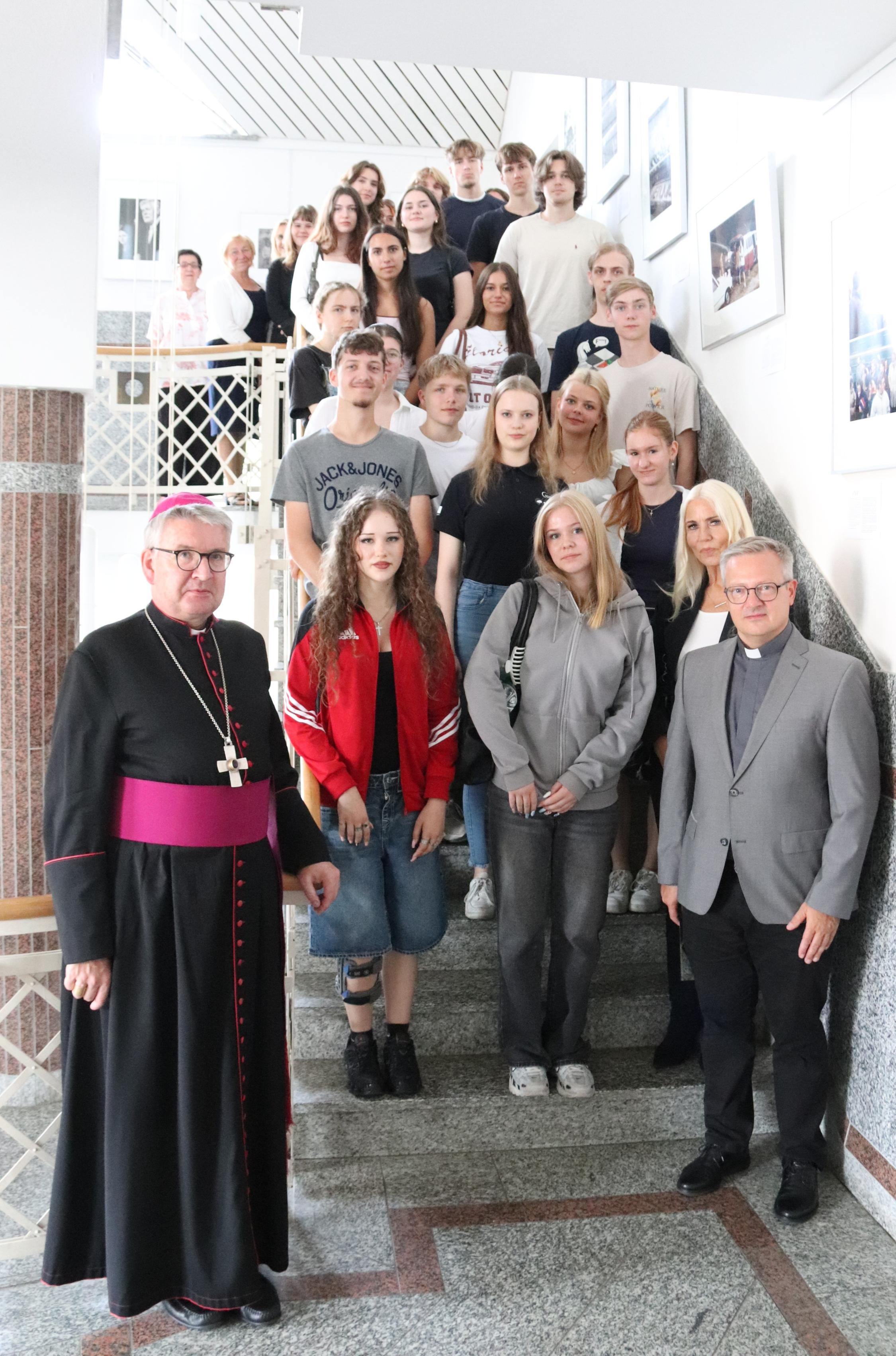 Treffen mit Schülerinnen und Schülern am Litauischen Gymnasium in Lampertheim
