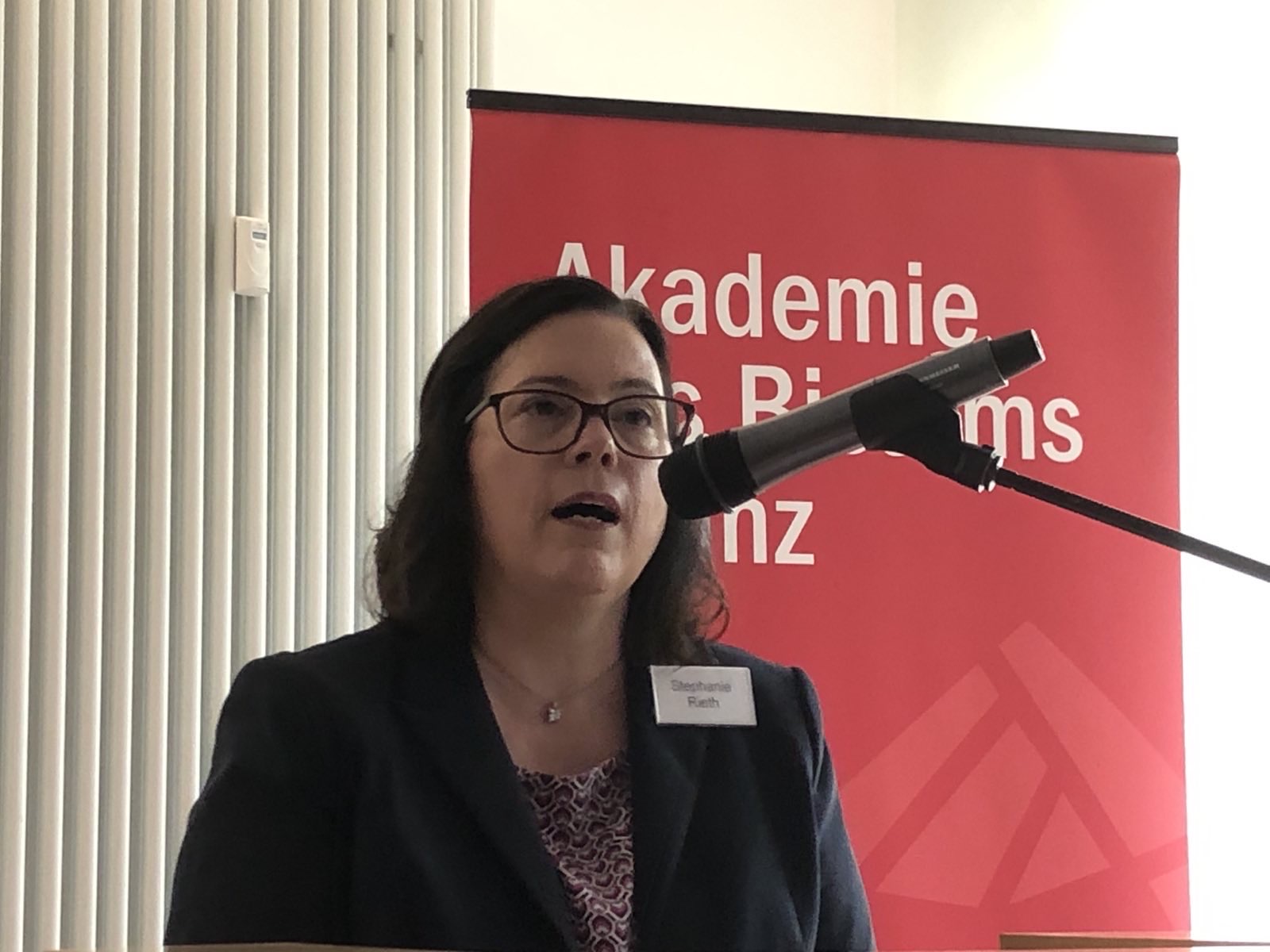 Die Bevollmächtigte des Generalvikars, Ordinariatsdirektorin Stephanie Rieth, bei der Tagung „Nach der Ära der Zeitzeugen“ in Darmstadt (c) Bistum Mainz/Nichtweiß