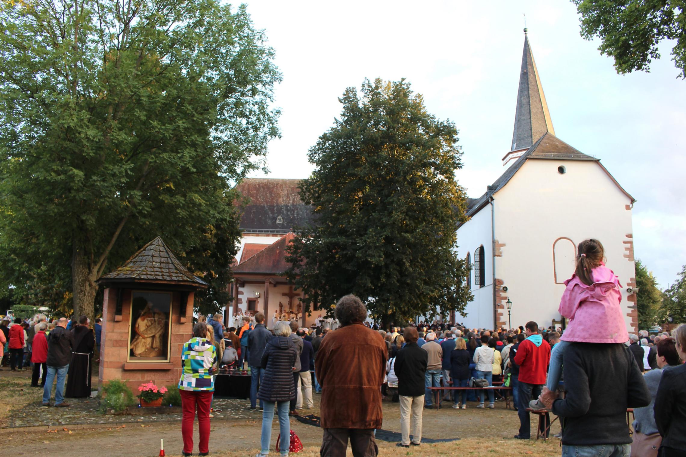 Dieburg, 7. September 2018: Zahlreiche Pilger waren zur Eröffnung der 'Großen Wallfahrt' in Dieburg gekommen.